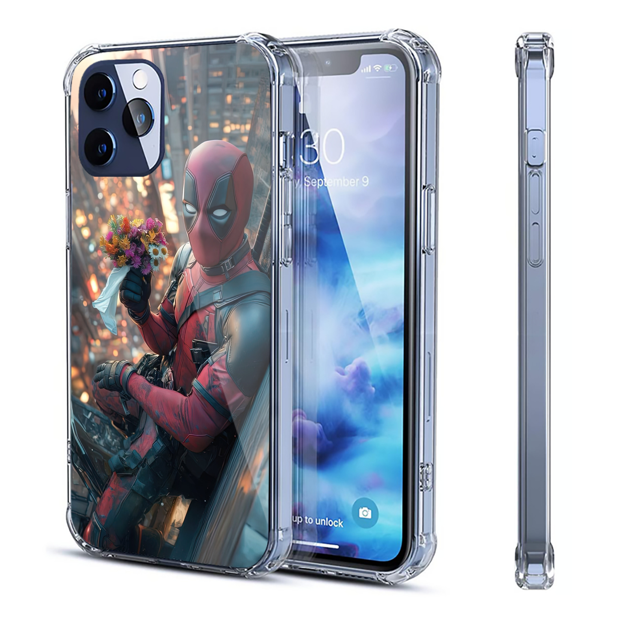 （画像用） Deadpool デッドプール 【iPhone 12シリーズ対応】透明スマホケース（クリアソフトケース）